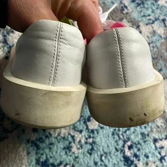 Camper twins neon pink and yellow white leather sneakers 39 - Picture 5 of 8